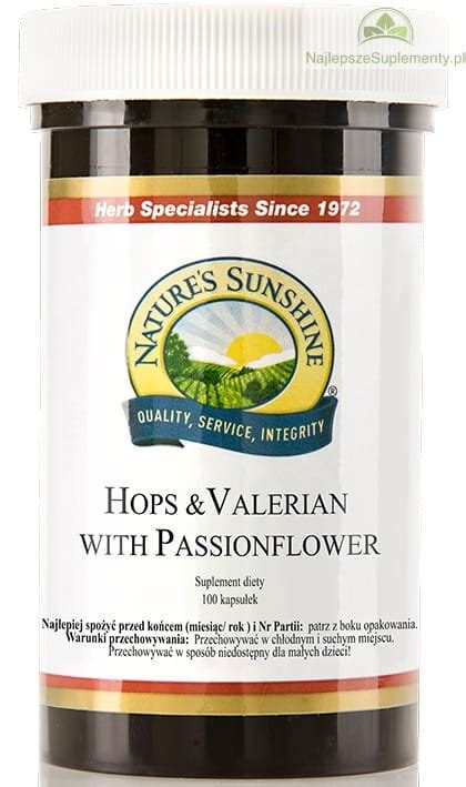 valerian root hops passion flower supplement