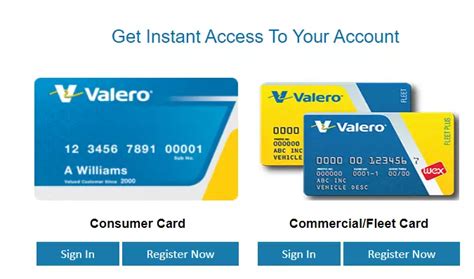 valero credit card login official site