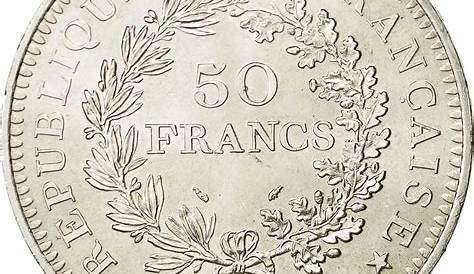 1977 France 50 Francs Hercules Brass Plated Silver Copy