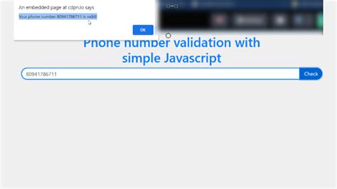 validate 10 digit phone number in javascript