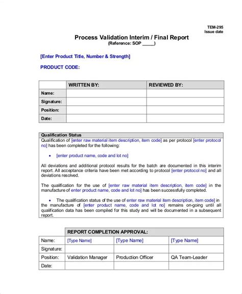 10+ Validation Report Templates Free Sample, Example Format Download