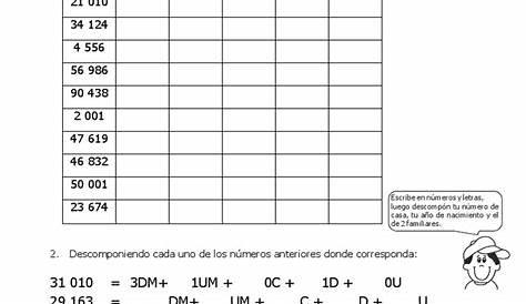 VALOR POSICIONAL HASTA 10 000 EJEMPLOS DE MATEMATICA 4–CUARTO BASICO PDF
