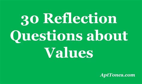 Values Reflection Questions