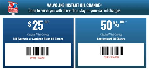 Valvoline Coupons 50 Percent Off 2023
