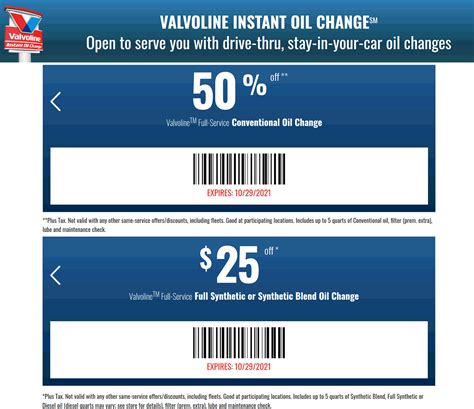 Valvoline Oil Change Coupon: Get 50% Off Your Next Oil Change