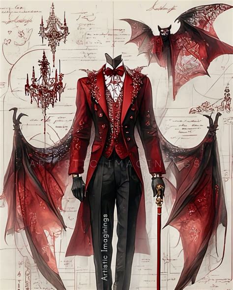 Vampire Clothes Men Drawing