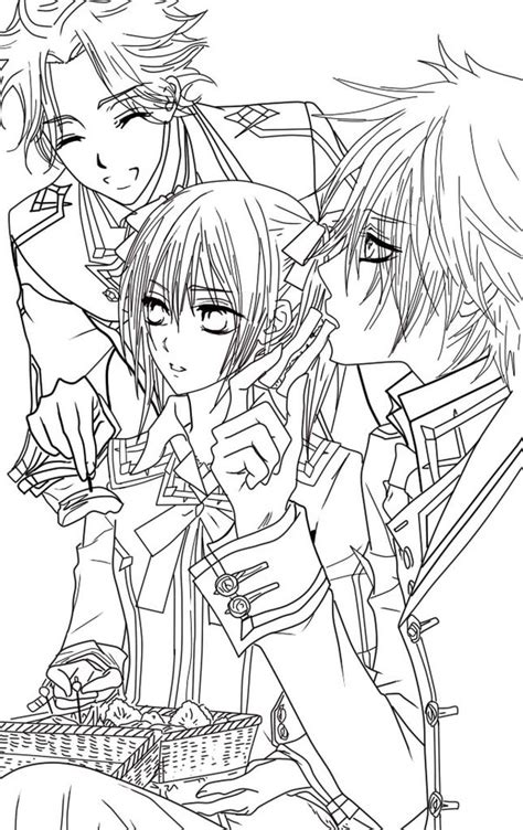 vampire knight anime coloring pages