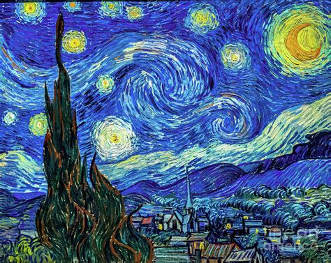 Van Gogh The Starry Night Canvas Print Australia Wall Art Online Sydney