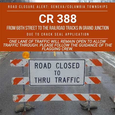 van buren road closure