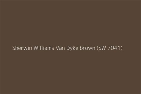 Van Dyke Brown Color Code