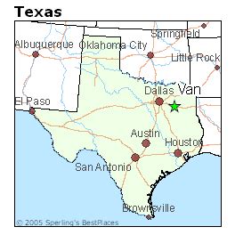 Map of Van, TX, Texas