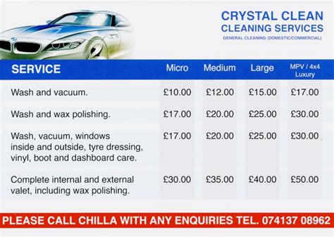 Van Valeting Prices