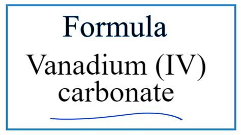vanadium 4 carbonate