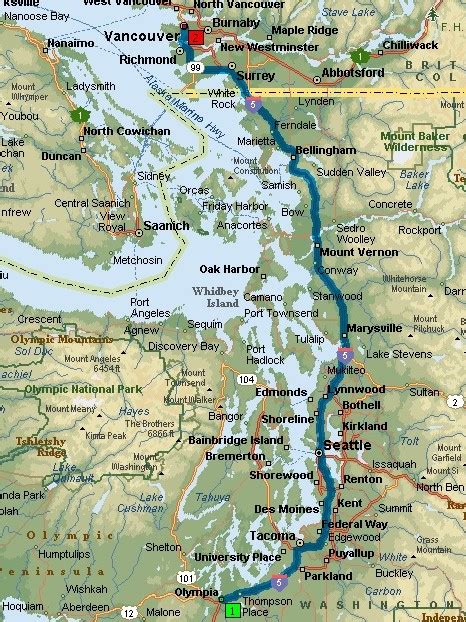 vancouver bc to olympia wa