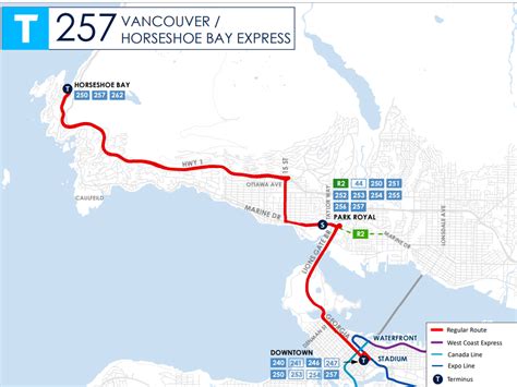 vancouver to horseshoe bay 257 bus schedule