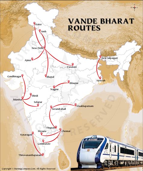 vande bharat routes in india pdf