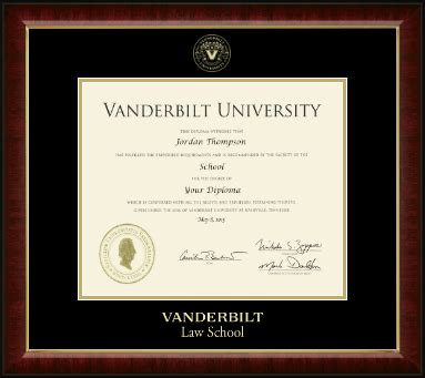 Vanderbilt Diploma Frames