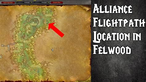 vanilla wow felwood alliance flight path