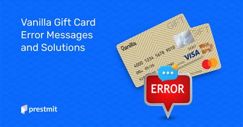 vanilla gift card activation system error