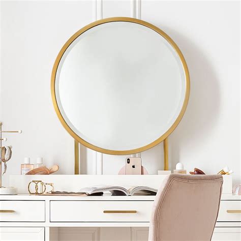 Vanity Desk With Oval Mirror