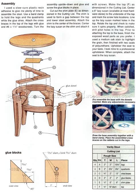 Vanity Stool Plans