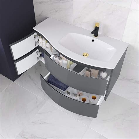 Vanity Unit Bathroom Curved