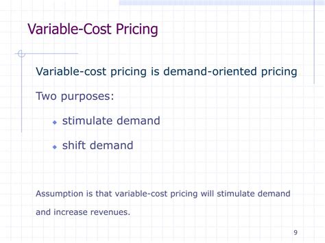 Variable Cost Pricing
