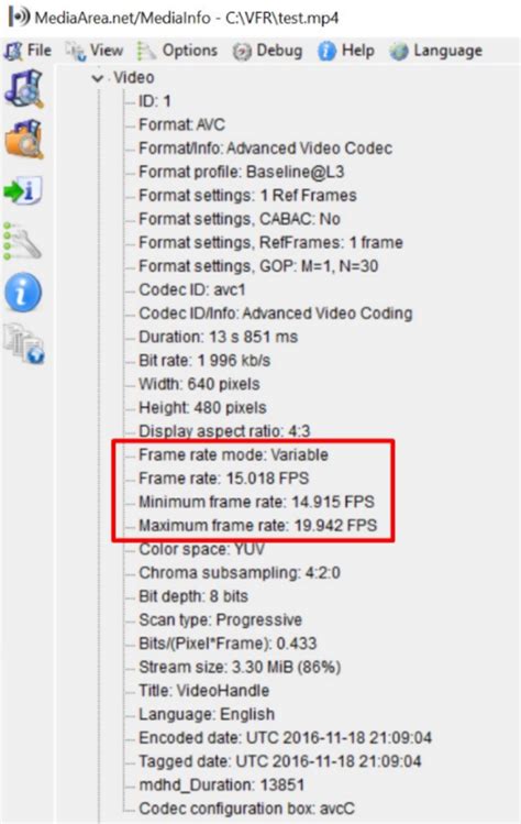 variable frame rate check