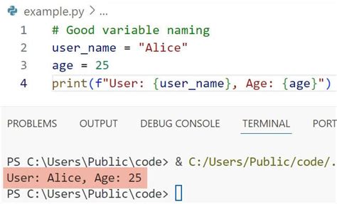 variable names in python