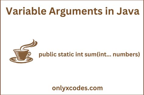 variable number of arguments in java