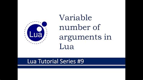 variable number of arguments lua
