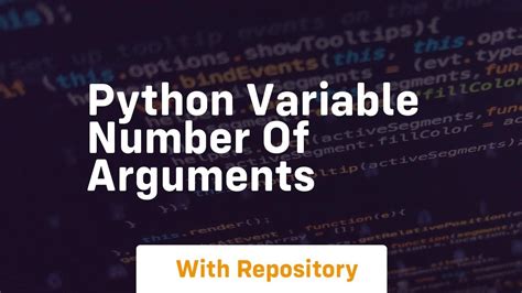 variable number of arguments python