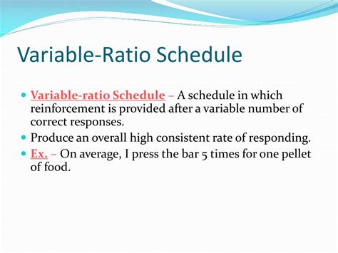 variable ratio schedule aba example