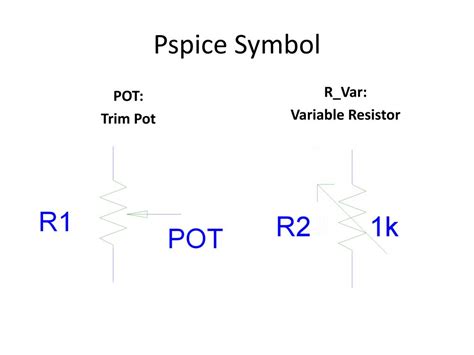 Variable Resistor In Pspice