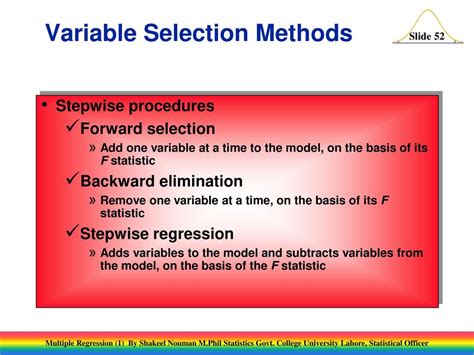 variable selection methods