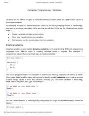 variables in computer programming pdf
