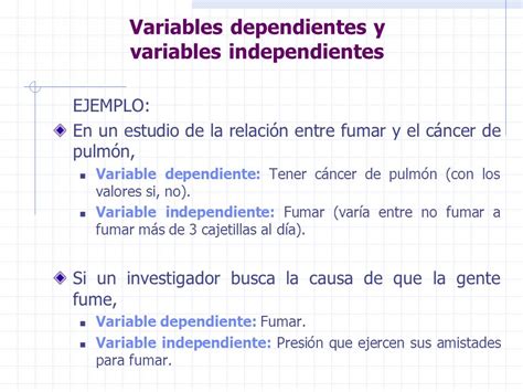 variables independientes y dependientes tesis