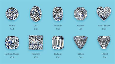 various shapes of diamonds