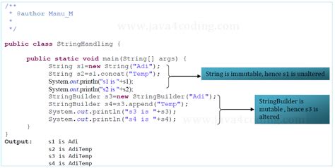 various string handling methods in java