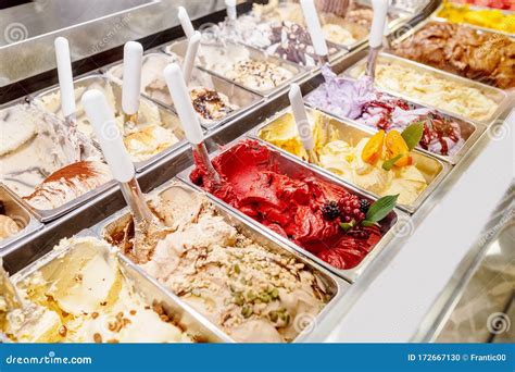 various types of gelato