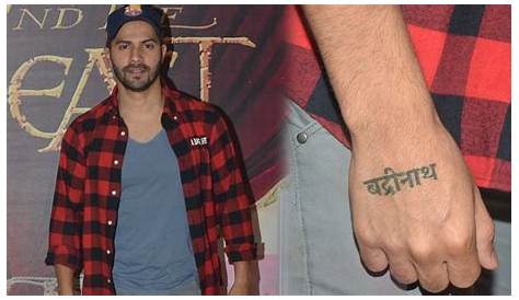 Varun Dhawan Tattoo On Hand Design Photoshoot Bollywood Hot Fashion Style