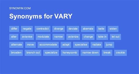 vary synonyms and antonyms