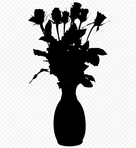 vas bunga hitam putih
