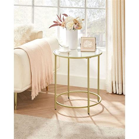 Vasagle End Table Glass Ulgt20G