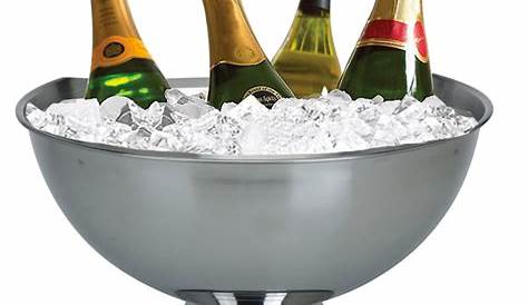 Vasque à Champagne en inox, grande taille 39,5 x 25 cm