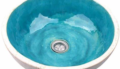 Vasque Bleu Turquoise Le Lavabo Une Perle Dans La Salle De Bain