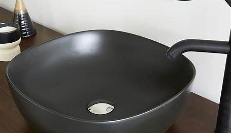 Vasque Bol Leroy Merlin à Encastrer Résine De Synthèse L.50 X P.40 Cm Noir