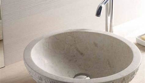 Vasque bol en pierre de marbre noir 35, mobilier de salle