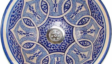 Vasque Lavabo Marocain e En Céramique Peinte Main Du Maroc