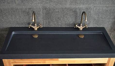 Vasque Noir à Poser En Céramique TRAPANI Mat 60 X 38 Cm